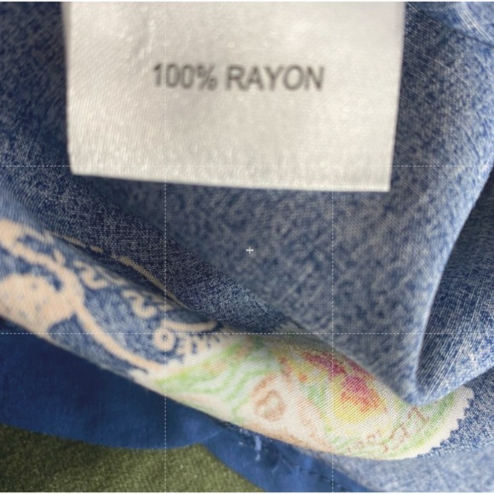 Jane + Delancey Tropical Flamingo Postage Stamp Shirt Women 3X Blue Resortwear - Picture 8 of 8